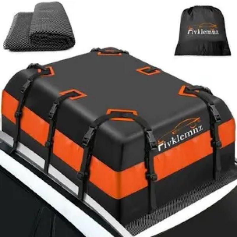 fivklemnz 21 cubic car rooftop cargo carrier roof bag waterproof for all top of vehicle with/without