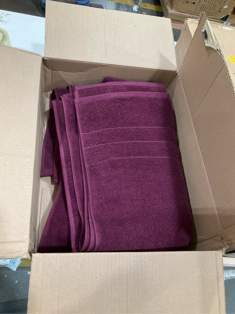 Condition photo showing Good Condition for bath sheets – extra large bathroom sheet set – pack of 2 jumbo towels burgundy (71x35in) – 100% cotton soft quick dry large bath towels for adults hotel spa bathroom use burgundy bath sheets