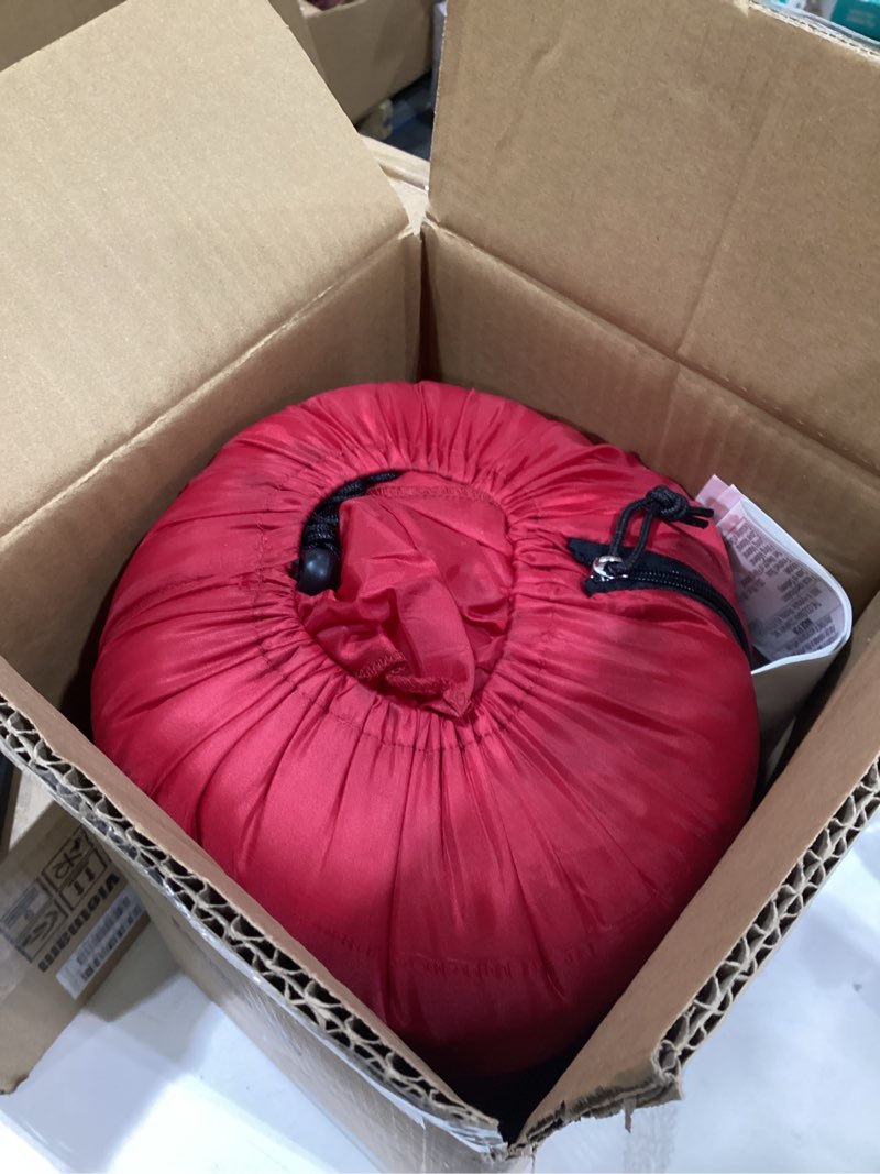 Condition photo showing As Is for Coleman Palmetto 30?F to 50?F Adult Sleeping Bag, Cool-Weather Sleeping Bag with Snag-Free Zipper & Soft Liner, Machine Washable Pfas-free