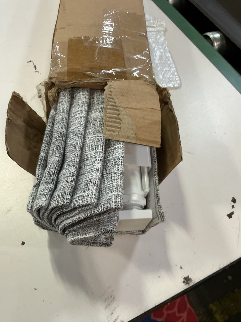 Condition photo showing Good Condition for no drill cordless roman shades for windows, 23" w × 64" h - 100% blackout - linen - grey 100% blackout - linen - grey 23" w × 64" h