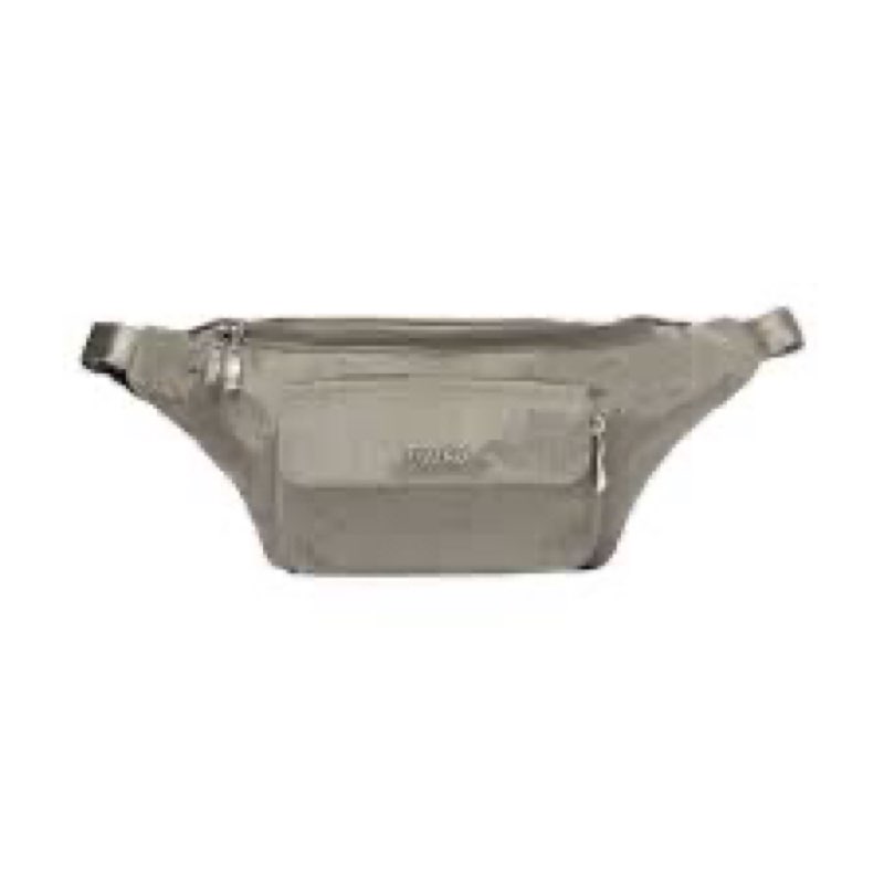 baggallini modern everywhere waistpack sling large/xl, strap 38'' to 50\" sterling shimmer grey 