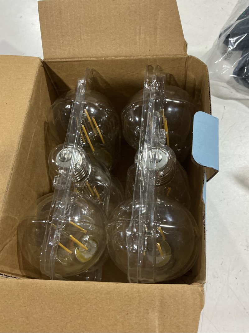 Condition photo showing Good Condition for gozelux vintage led edison bulbs, 6w, equivalent 60w, high brightness daylight 5000k, st58 antique led filament bulbs with 90+ cri, e26 medium base, dimmable, clear glass, pack of 6 daylight 6 count (pack of 1)
