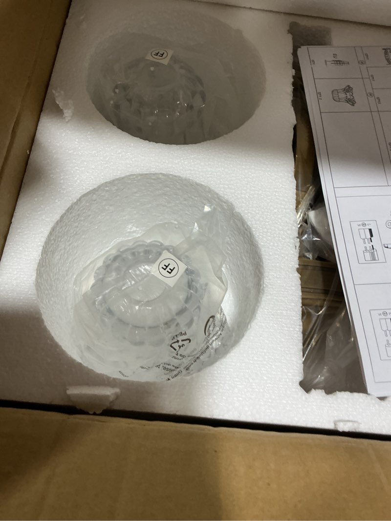 Condition photo showing Good Condition for Wellmet 2-Lights Gold Wall Sconce, Retro Wall Light, Bathroom Vanity Wall Lamp, Wall Light Fixtures for Living Room, Bedroom, Hallway, Bathroom, Stairway, W-18in (Bulb not Include)