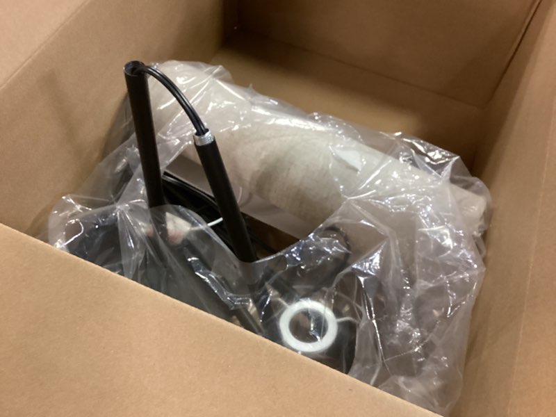 Condition photo showing As Is for PARTPHONER Floor Lamp for Living Room, Modern Standing Lamps with Lampshade, Minimalist Tall Lamp with Foot Switch for Living Room, Bedroom, Kids Room, Office(Bulb Not Included) Beige