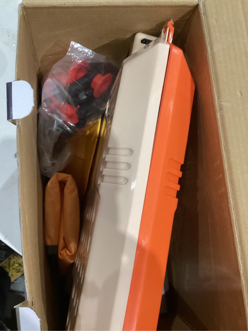 Condition photo showing As Is for Kids Tool Bench Set,MAGIC4U 95PCS Toddler Tool Workbench with Electronic Drill 13 Tool Equipements,Safety Vest & Hat,Pretend Play Kids Construction Toys Gift for Boys Girls Age 3,4,5,6,7,8 Orange