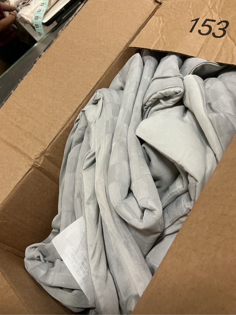 Condition photo showing Good Condition for amazon basics cooling comforter, soft lightweight waffle weave blanket for hot sleepers, summer & all season bedding to keep cool for night sweats, 106"x90", king, gray gray king