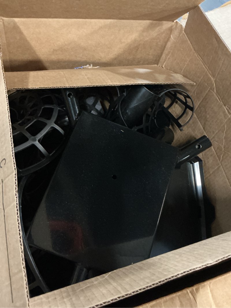 Condition photo showing As Is for furlihong 3807bh tennis ball machine with triangular base, adjustable speeds, oscillating left&right, up&down swing launch port, for all levels training