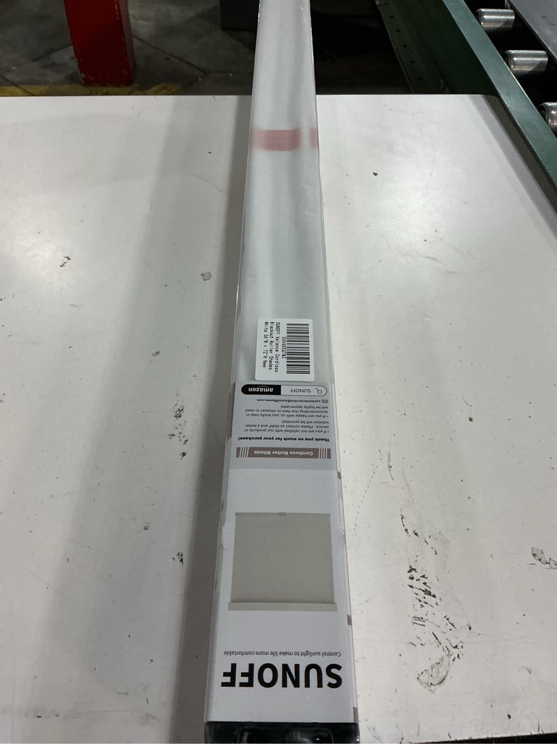 Condition photo showing New/Like New for cordless blackout roller shades blinds for windows free-stop,pull down room darkening with valance,thermal insulated woven fabric window door blinds for home,office,white 36" w x 72" l 36"w x 72"h white