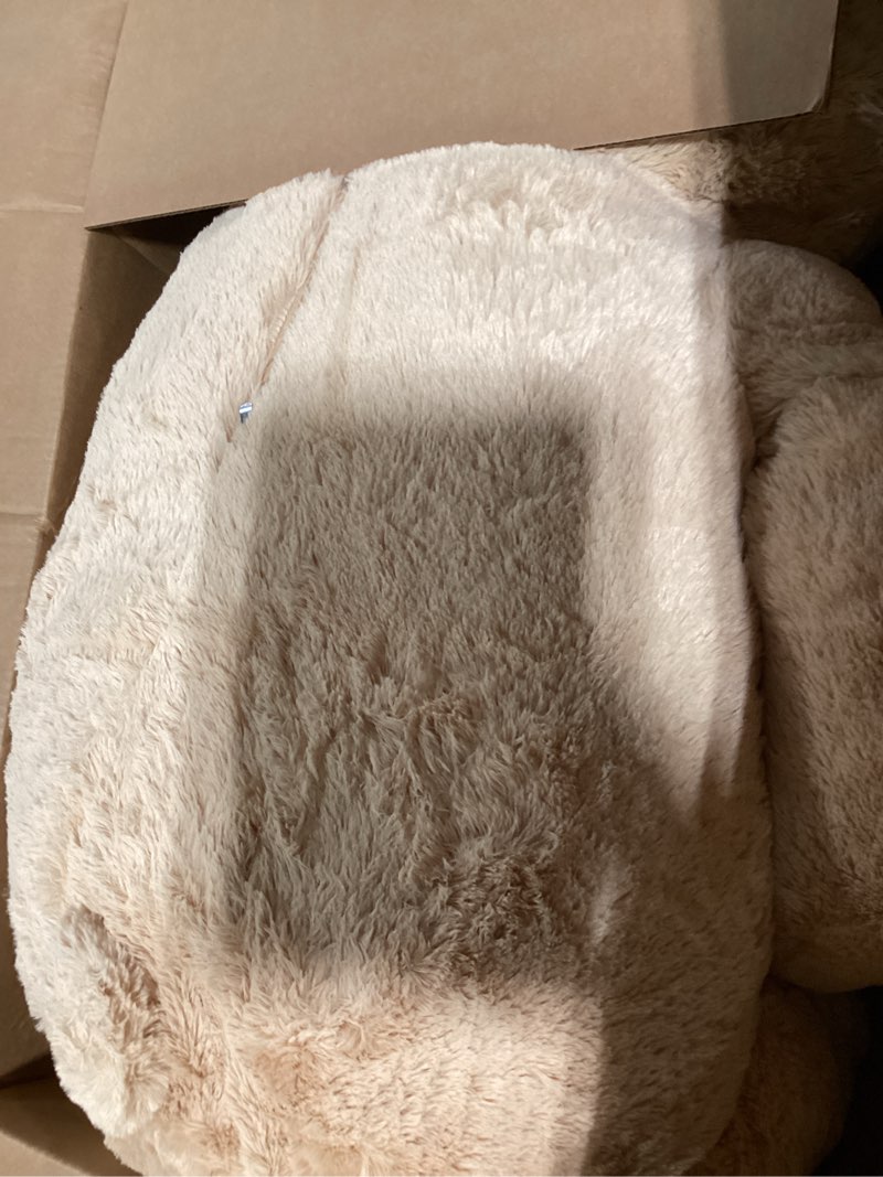 Condition photo showing Good Condition for maogolan giant teddy bear plush, life size large soft and fluffy big teddy bear gift for baby shower, christmas, valentine's brown 5 feet