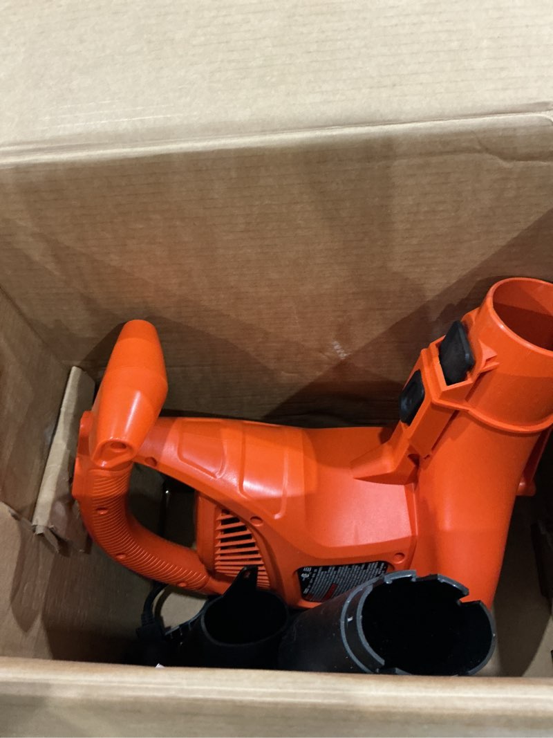 Condition photo showing Good Condition for black+decker leaf blower leaf vacuum and leaf mulcher 3-in-1, electric blowers for lawn care, 12 amp, 250 mph, 400 cfm (bv6000)