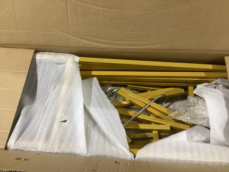 Condition photo showing Good Condition for 3d metal wedding arch frame, gold square 3d backdrop stand for wedding ceremony, reception, engagement party, birthday, photo booth & event decor