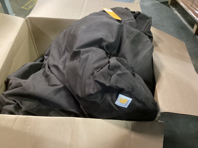 Condition photo showing As Is for Carhartt Durable Canvas Pet Bed, Water Resistant Firm Duck Dog Bed, Dark Brown, Large Dark Brown Large