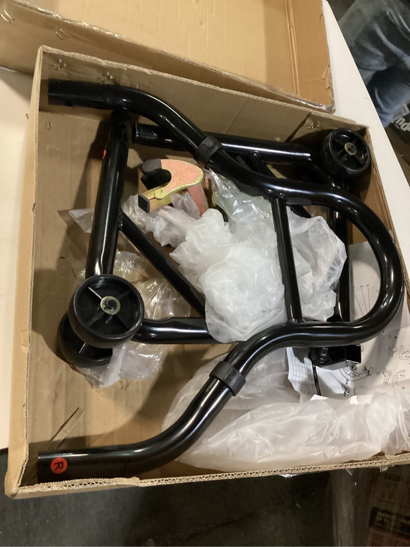 Condition photo showing As Is for Motorcycle Stand Rear Combo Wheel Lift Stand, 500Lbs Capacity,Swingarm Spool Paddock Stand for Sport Bike,Fit for Yamaha, for Honda, Suitable for Kawasaki Black
