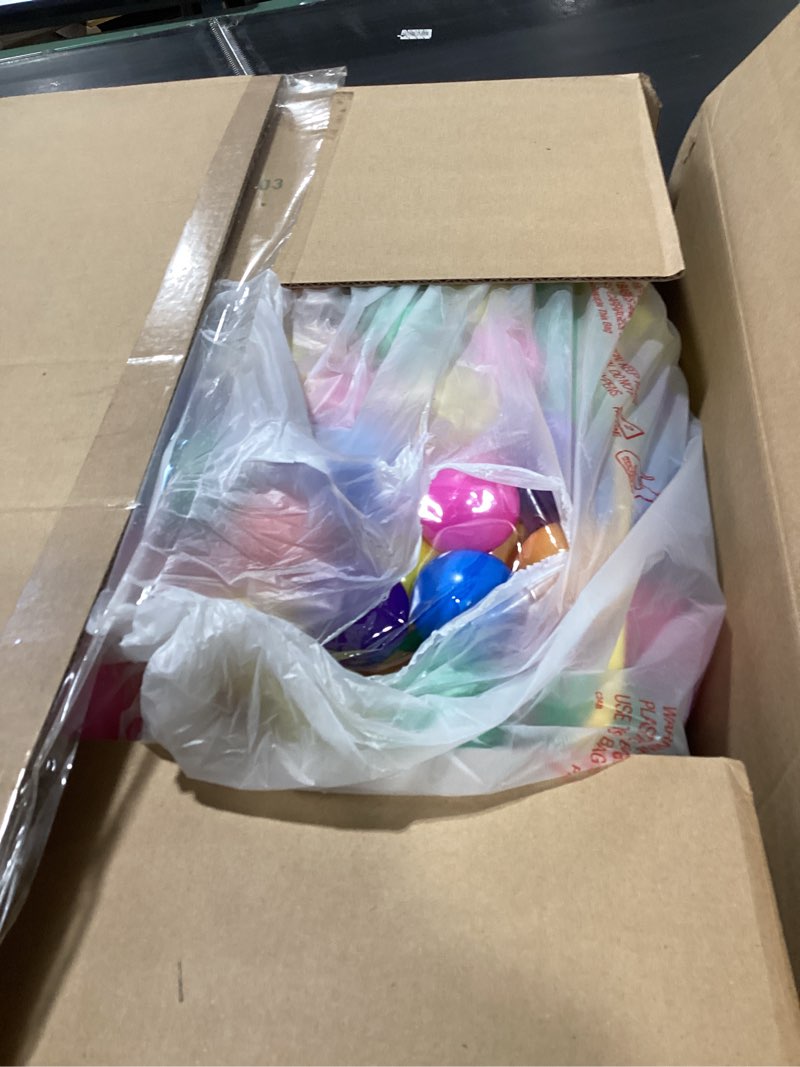 Condition photo showing As Is for ball pit balls phthalate free bpa free crush proof plastic - 7 bright colors in reusable play toys for kids with storage bag 400 balls, 7 colors
