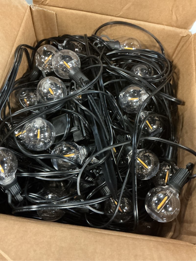 Condition photo showing Good Condition for brightown 108ft 52led solar string lights outdoor with remote & usb port, shatterproof bulbs, dimmable & timable, 3 modes, patio lights solar powered with mount clips for camping backyard garden decor