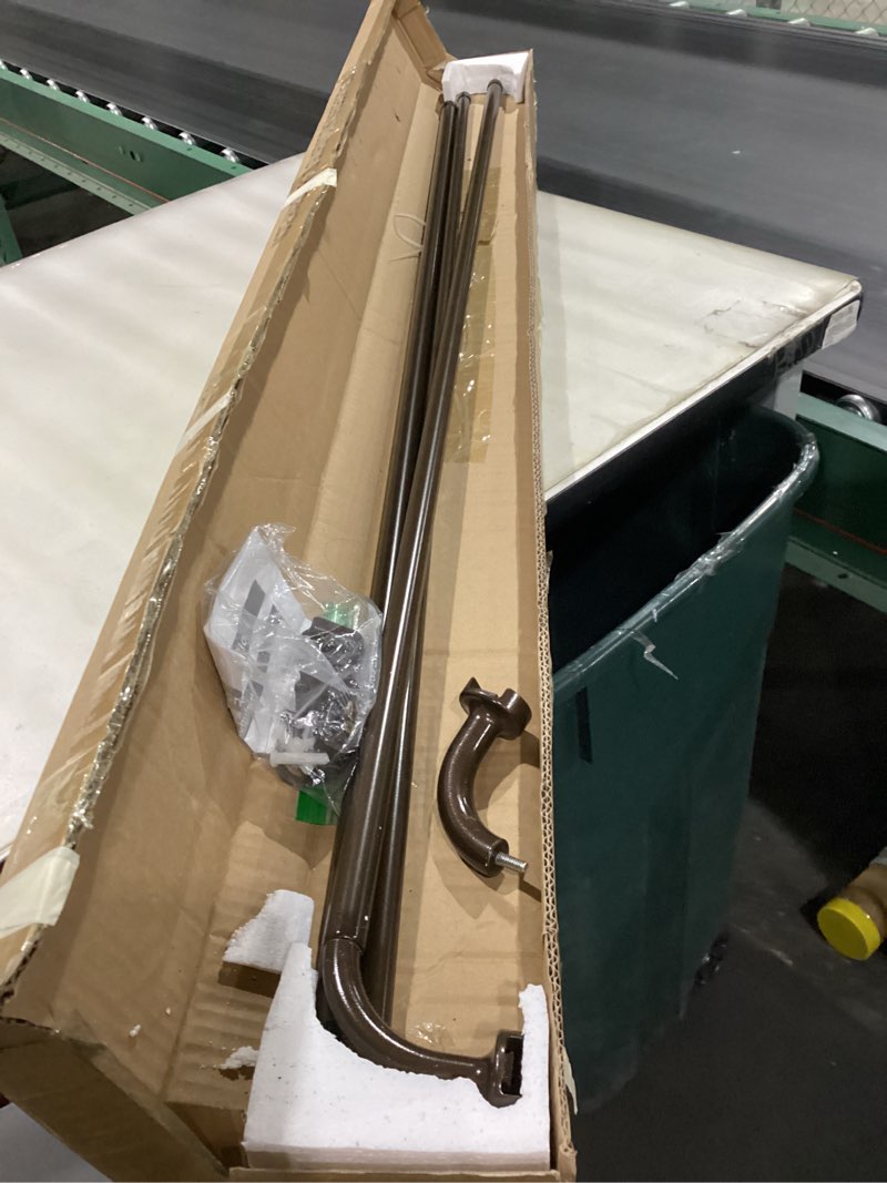 Condition photo showing Good Condition for Dark Bronze Disc Curtain Rods, 84-144 Inches Window Curtain Rod,Adjustable Room Darkening Drapery Rod with Aluminum Finials and Brackets,Wrap Around Design 84-144" Dark Bronze
