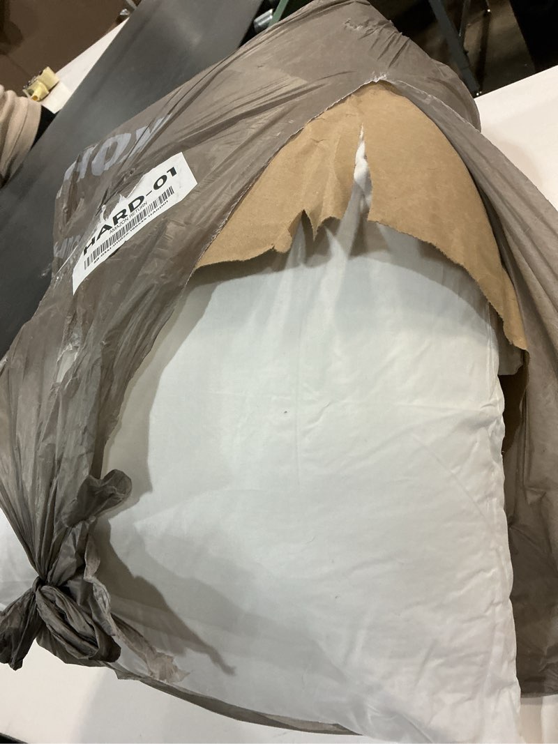 Condition photo showing As Is for MIULEE 16x16 Pillow Inserts,Set of 4 100% Virgin Microfiber with Cotton Cover Throw Pillows for Couch Sofa and Bed 4 16x16 Inch