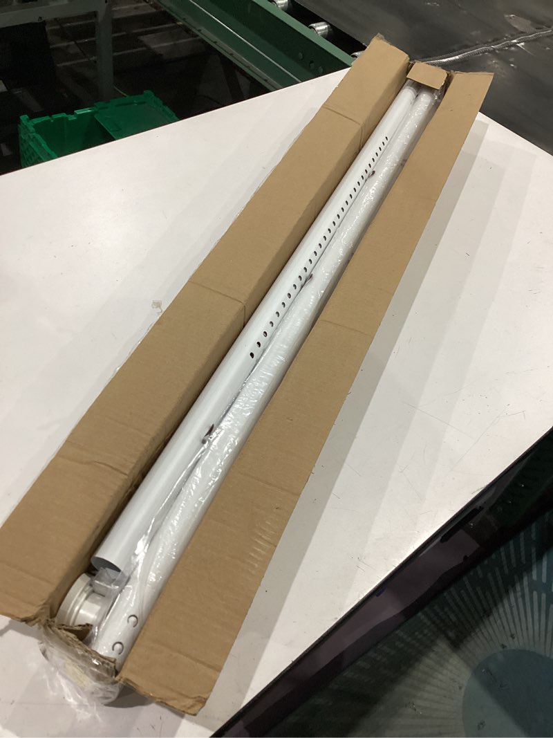 Condition photo showing Good Condition for heavy duty tension curtain rod by ezfurni, 63 to 160 inches, anti-slip spring loaded curtain rods no drilling, apartment renter friendly tension rods for windows, bathroom, patio, room divider, white white 63-160 inches