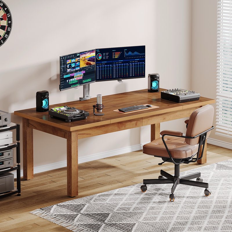 Cartegena 70.86'' W Rectangle Computer Desk Color: Brown