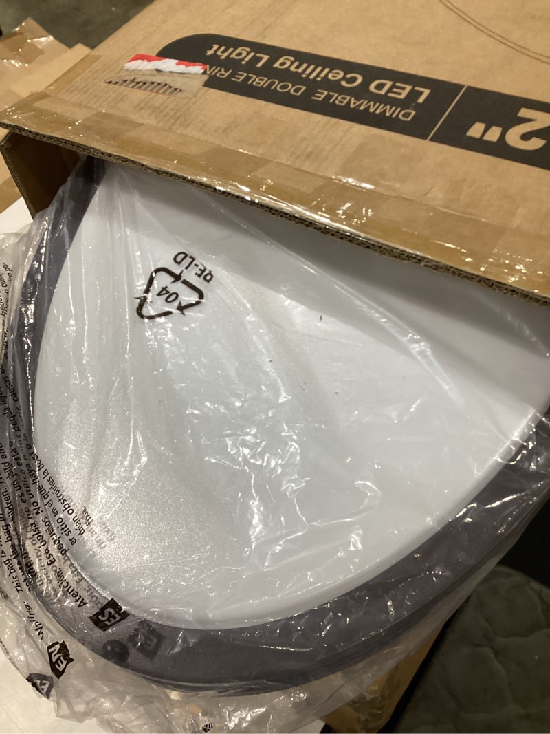 Condition photo showing Good Condition for dakason 32in oval led flush mount ceiling light for kitchen, 50w large led ceiling light fixture for living room, 3000k/4000k/5000k adjustable, dimmable ceiling lighting for dining room/laundry, orb oil rubbed brown - 1pack