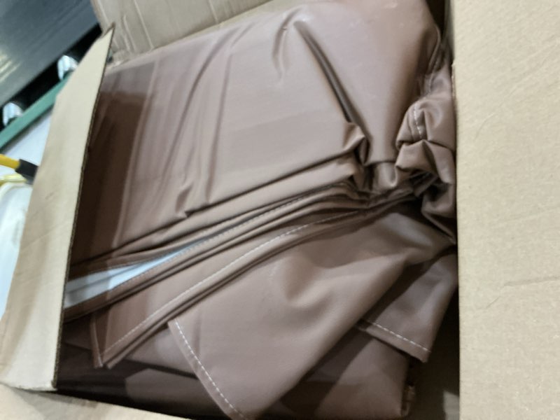 Condition photo showing As Is for vctops waterproof thick pu leather sofa covers for sectional sofa luxury couch cover for dogs loveseat covers futon cover l shaped cover wipeable couch protector (brown,71"x102") 71x102 inch brown