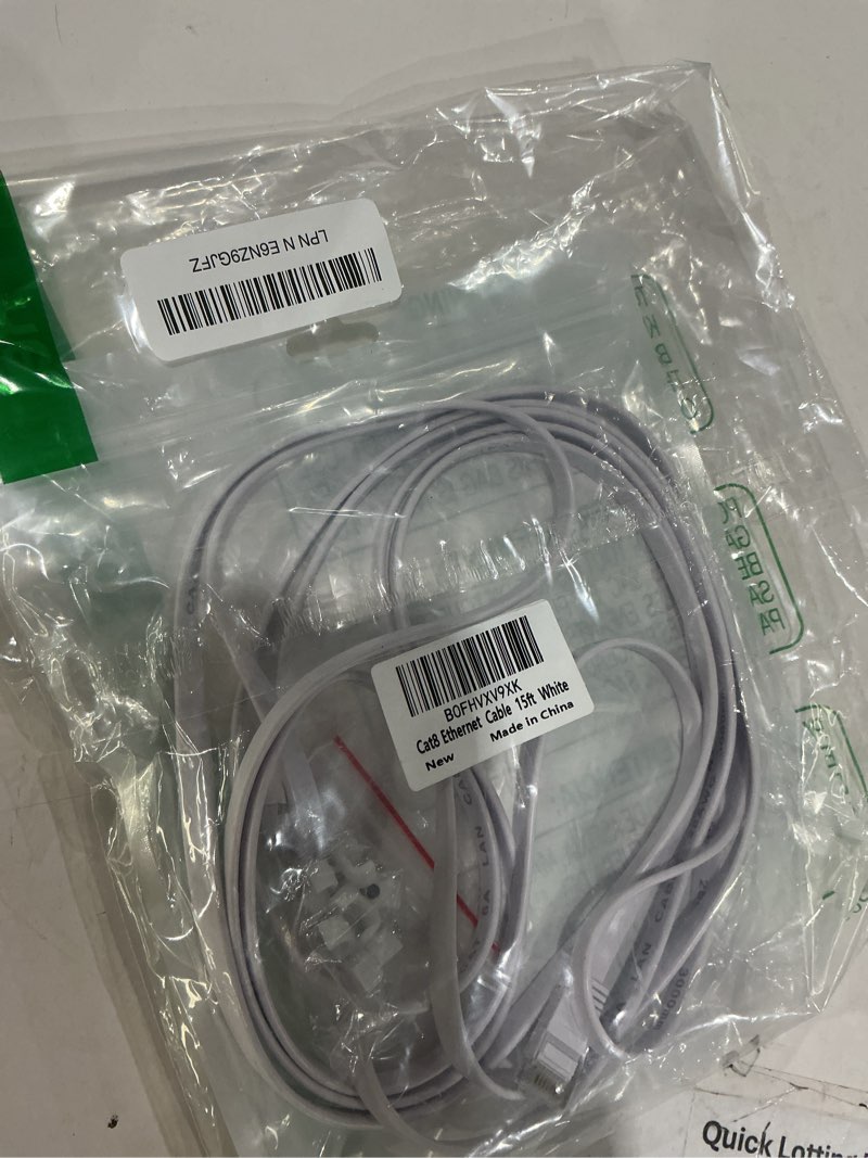 Condition photo showing Good Condition for cat 8 ethernet cable 15 ft, heavy duty high speed cat8 lan network cable, 40gbps 2000mhz rj45 flat internet computer patch cord, weatherproof s/ftp uv resistant for gaming/router/modem,outdoor&indoor