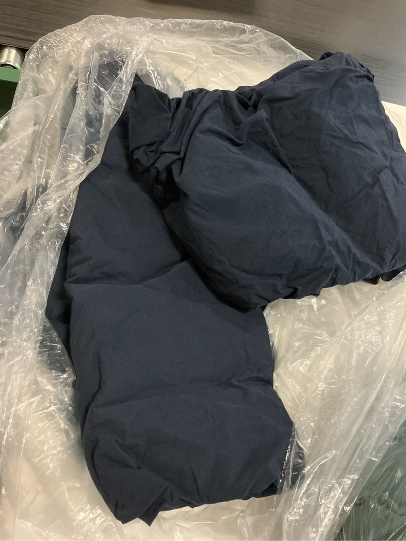 Condition photo showing Good Condition for organic crisp percale deluxe bedding bundle, queen, navy