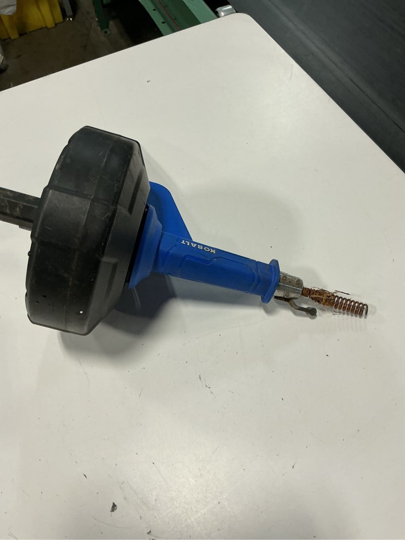 Condition photo showing As Is for kobalt 1/4-in x 25-ft high carbon wire hand auger for sink
