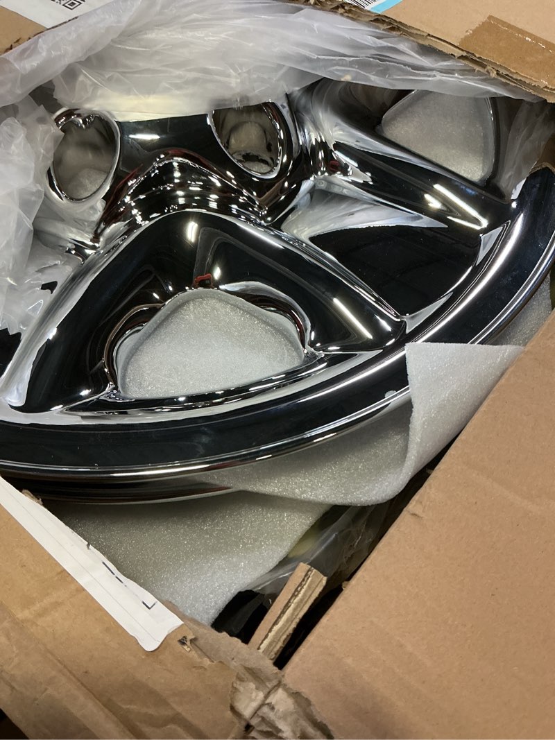 Condition photo showing Good Condition for wheel skins compatible with toyota tundra 2007-2021; 18 inch wheel covers; set of 4 packs (chrome)