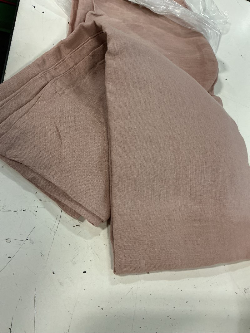 Condition photo showing As Is for european linen pillowcase set, standard, dusty mauve