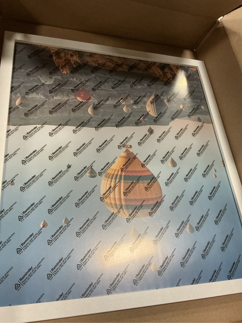 Condition photo showing Good Condition for 16x18 Picture Frame - White, Horizontal & Vertical Formats for Wall Hanging, 16 x 18 Gallery Frame for Photos & Posters White 16x18 inch