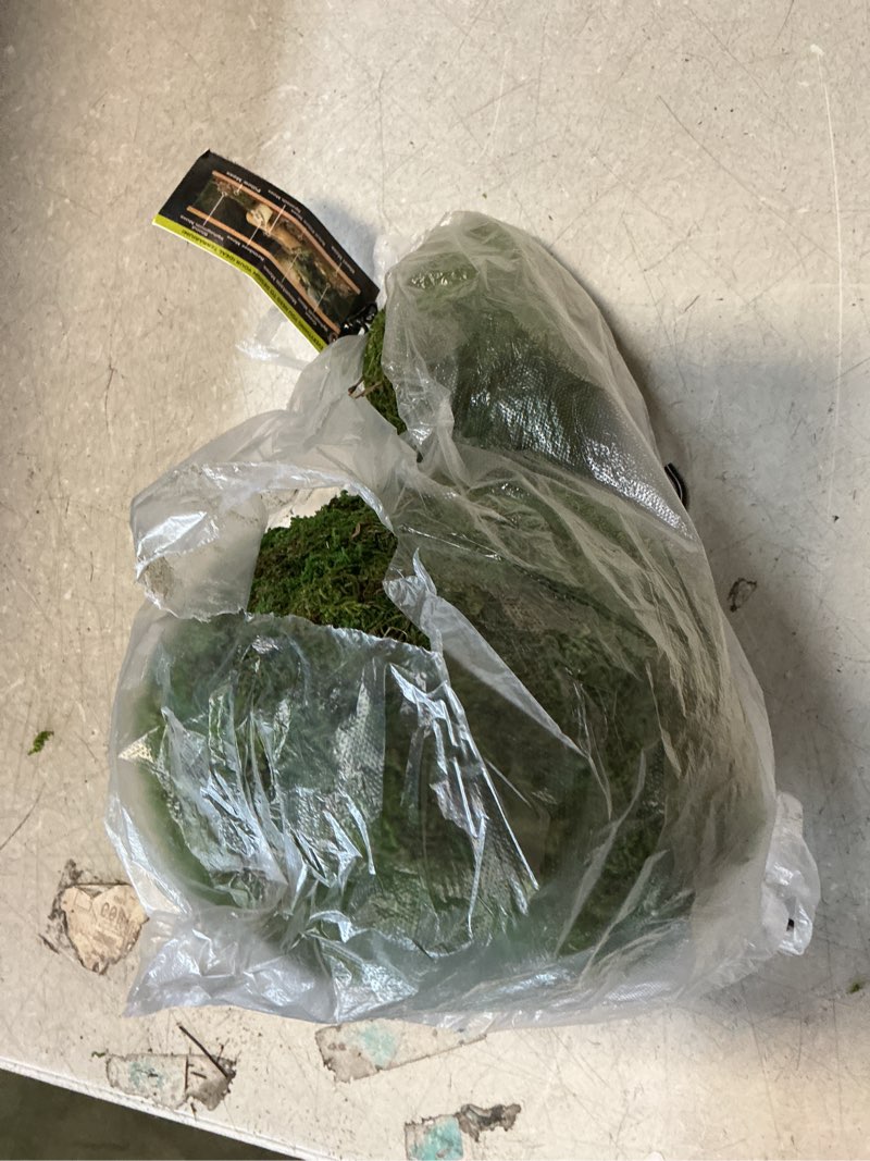 Condition photo showing Good Condition for SuperMoss (56051) Woven Birdhouse – Durable Outdoor Hanging Bird House Made with Natural Moss for Wild Birds, 9.5” x 10.5” x 9.5”, Raindrop