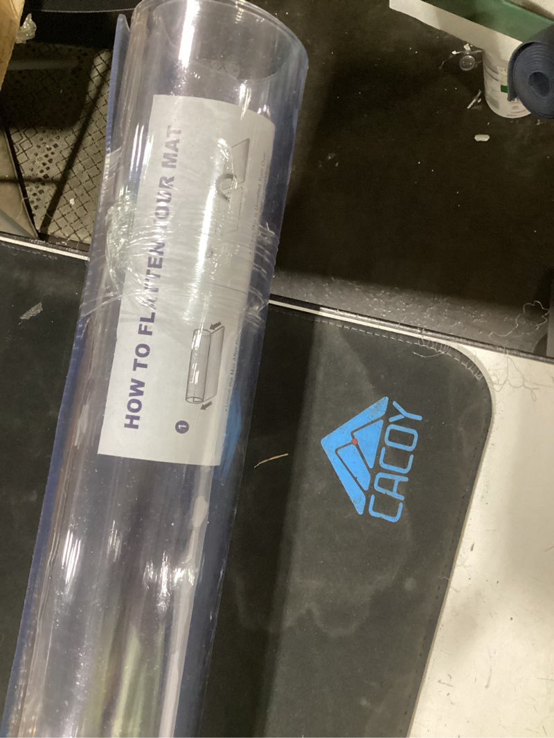 Condition photo showing Good Condition for 1-pack clear pvc chair mat floor protector, lip-free transparent desk mat, 35" x 47" for hard floors