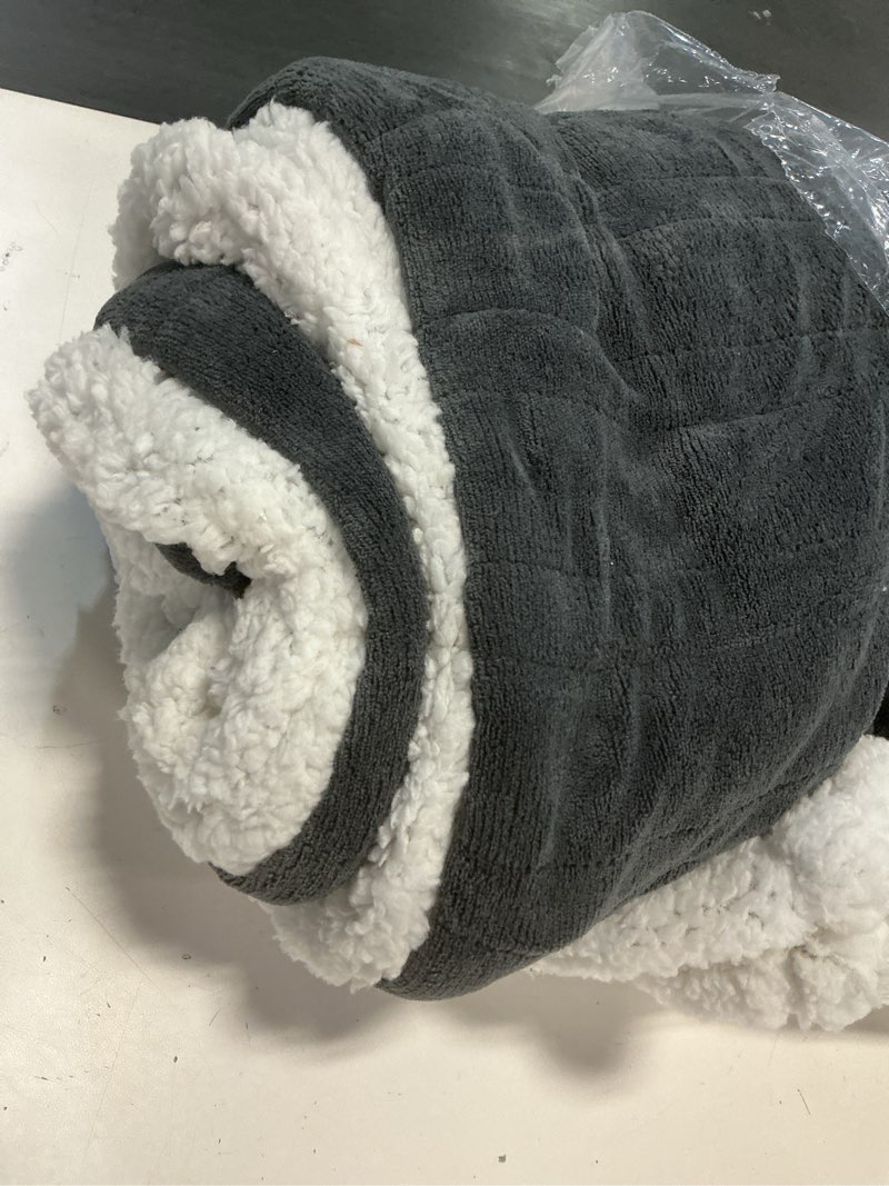 Condition photo showing As Is for RALYSUN Electric Heated Blanket 72"x84" Full Size - Dual-Sided with Microplush & Sherpa Fabric, 4 Heat Settings & 10 Hours Auto Off, Machine Washable - Iron Gray 01-iron Gray Full(72"x84")
