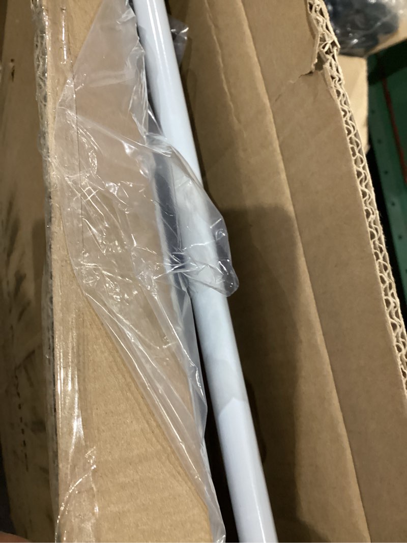 Condition photo showing Good Condition for apexchaser clothes drying rack, foldable oversized drying rack clothing with l-shaped foot cover, height-adjustable, multi-bar laundry rack, indoor outdoor use, 20.47"d x 70"w x 42.52"h, pearl white pearl white l-shaped