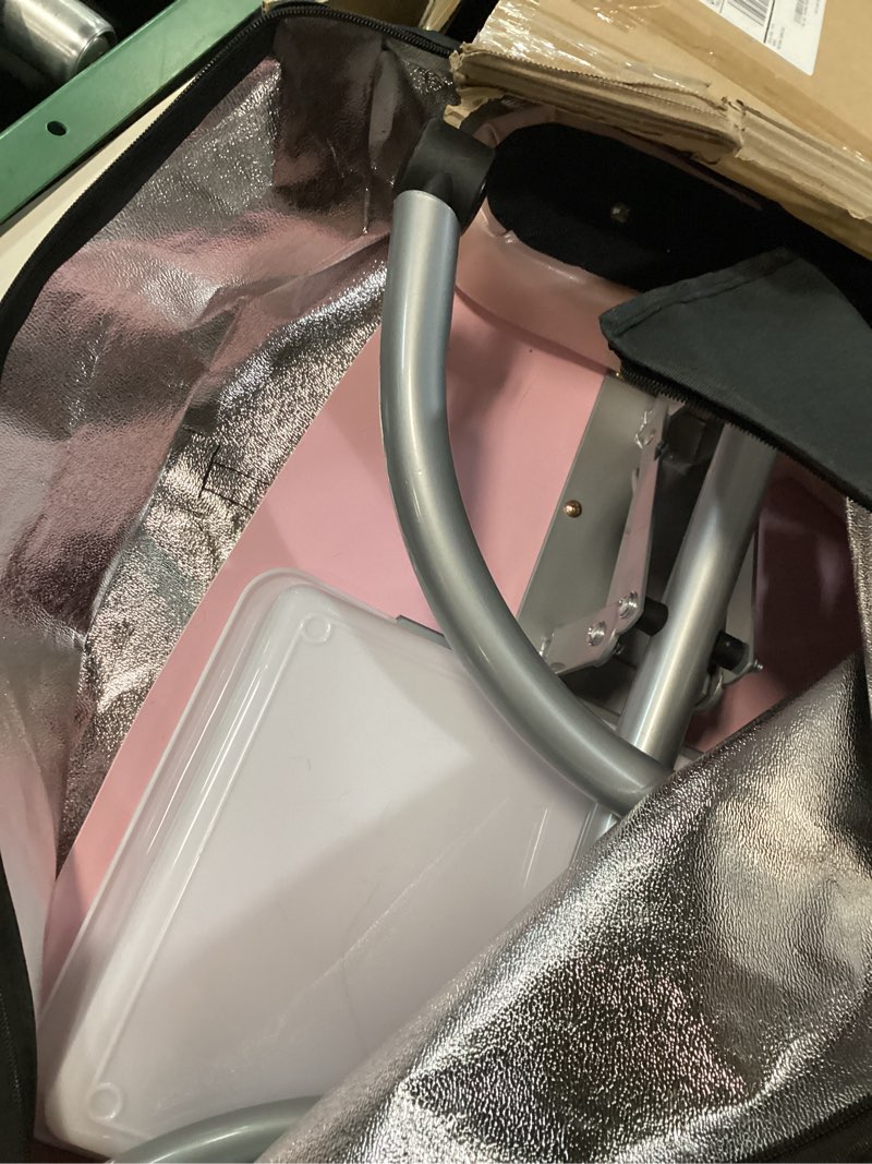 Condition photo showing Good Condition for Joligrace Professional Foldable & Portable Manicure Table Nail Technician Desk Workstation 4 Lockable Wheels with Drawer Client Wrist Pad Free Carrying Bag Travel Nail Tech Spa Beauty Table Pink