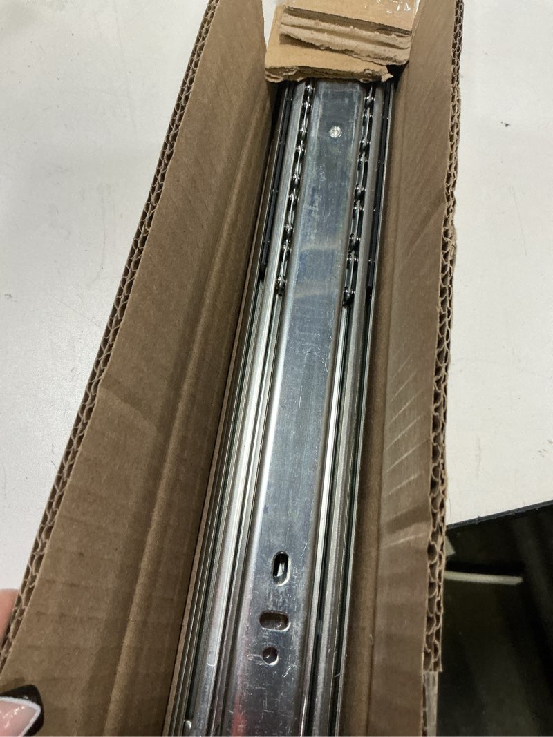 Condition photo showing As Is for VAGUDE Heavy Duty Drawer Slides Full Extension Side Mount 14 16 18 20 22 24 26 28 30 32 34 36 40 Inch 150 Lbs Metal Dresser Cabine Rails Tracks Glides Runner 1 Pair (Without Lock, 26 Inch) 26 Inch Without Lock
