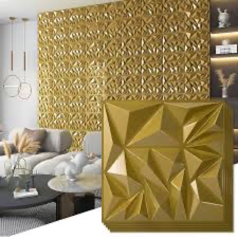 art3d 33-pack 3d wall panels for interior wall decor, diamond textured feature wall paneling for gam