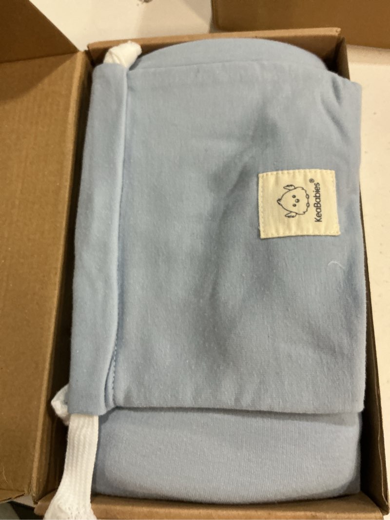 Condition photo showing New/Like New for keababies baby wrap carrier - all in 1 original baby carrier newborn to toddler sling, easy to wear, hands free bonding, lightweight, breathable infant wraps (powder blue) one size (pack of 1) powder blue