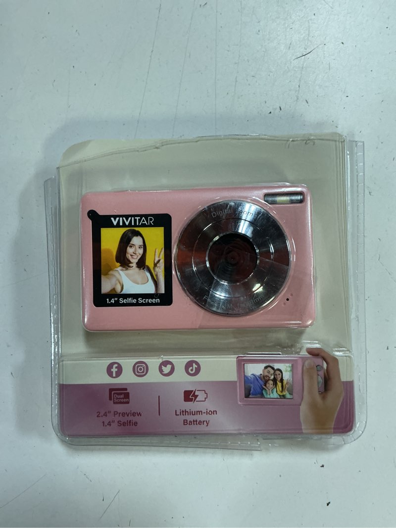 Condition photo showing As Is for vivitar snapshot duo digital camera - petal pink