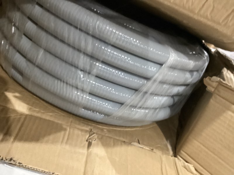 Condition photo showing Good Condition for elecoman 1 inch 100ft liquid-tight conduit and connector kit,flexible non-metallic liquid tight electrical conduit kit with 5 straight and 3 90-degree connector fittings,1in. dia 1inch 100ft