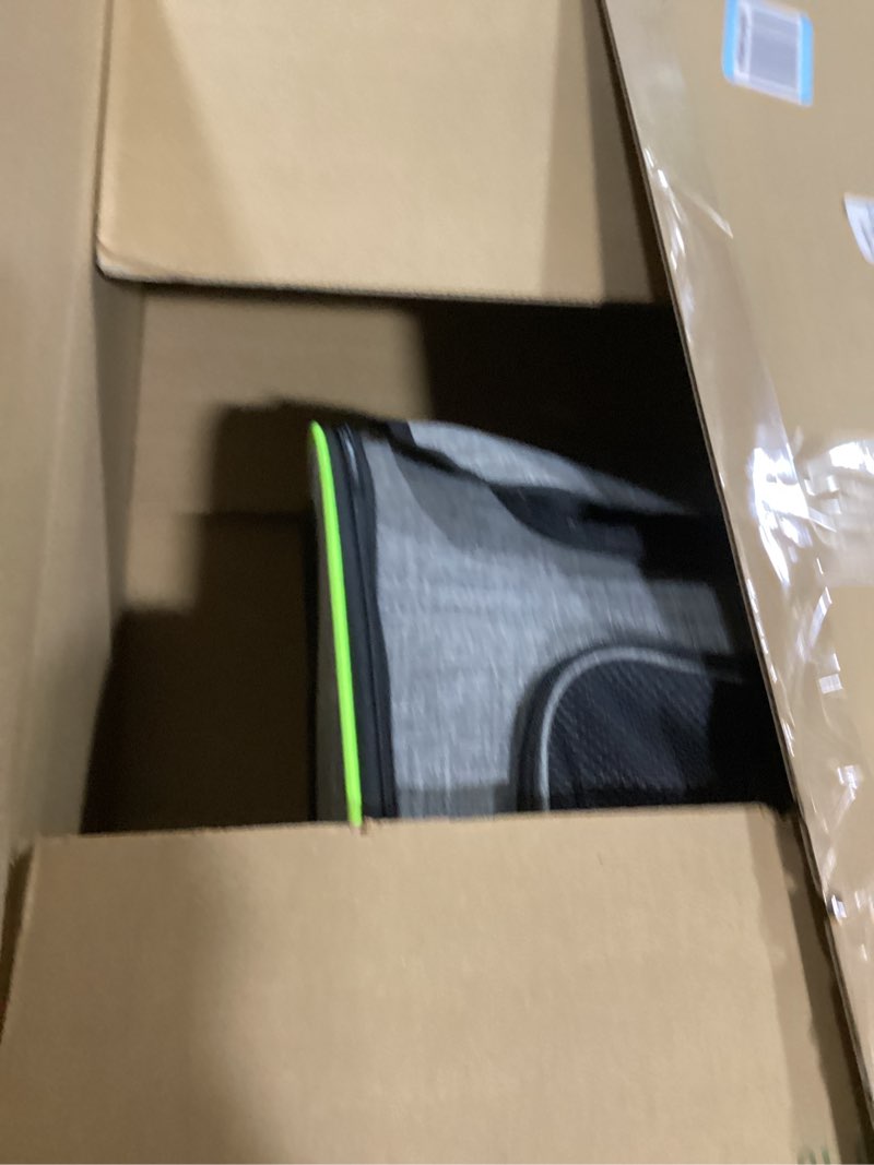 Condition photo showing As Is for Pecute Cat Carrier Backpacks, Expandable Cat Backpack with Breathable Mesh, Pet Carrier Backpack for Cats Small Dogs Puppies Up to 17 Lbs, Dog Carrier Backpack Great for Travel Hiking Camping Outdoor Grey L-Mesh Window