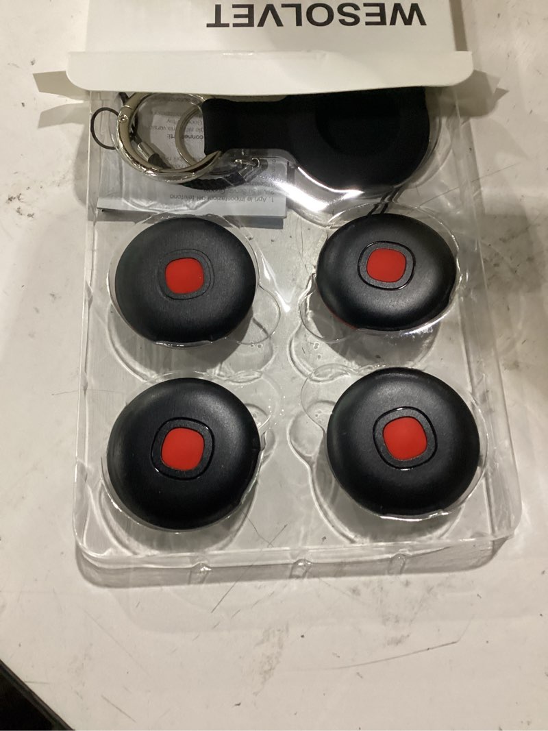 Condition photo showing Good Condition for air tracker tags for android or ios, dual system smart bluetooth tags, find my or google's find hub app, keys finder and item locator, waterproof luggage tracker for keys, wallets, bags black