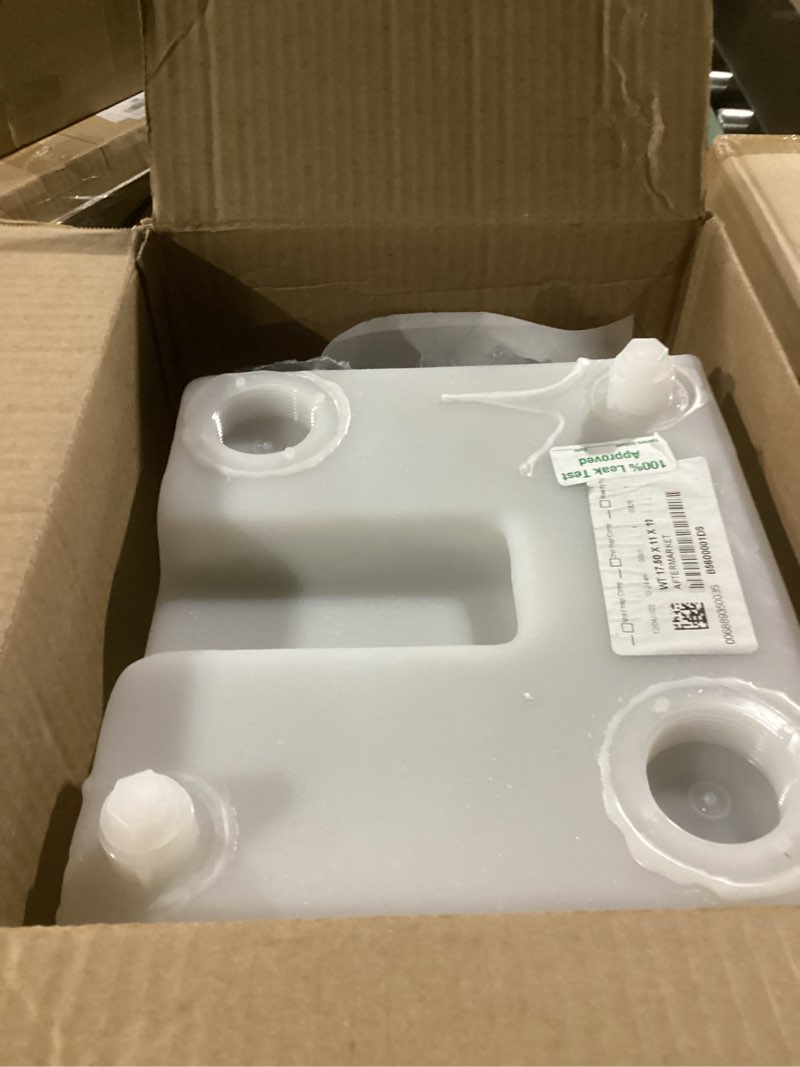 Condition photo showing As Is for 7 Gallon RV Fresh Water Tank, Potable Water Storage Tank for Drinking, Cooking, Cleaning, Showering, for Campers, Trailers, Motorhomes, RVs, Cube Shape, 17.5" x 11" x 10" (WT-5600) Cube 7 Gallon