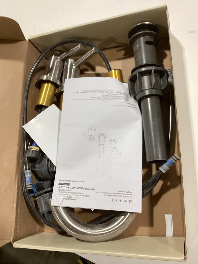 Condition photo showing Good Condition for allen + roth Harlow Brushed Nickel Widespread 2-handle WaterSense High-arc Residential Handle