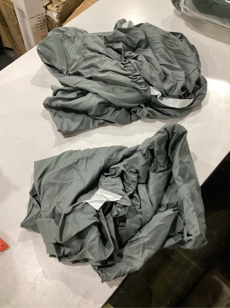 Condition photo showing Good Condition for sweet home collection 5 piece comforter set bag solid color all season soft down alternative blanket & luxurious microfiber bed sheets, gray, twin