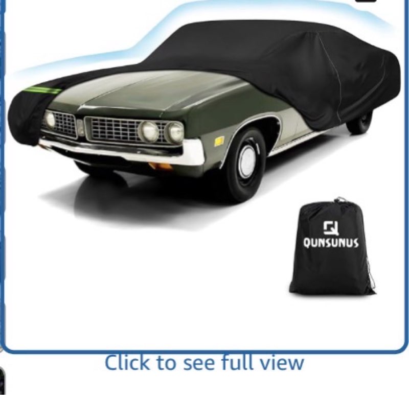 QUNSUNUS Waterproof Car Cover for Ford Torino 1968-1976 and Fairlane 1968-1970 4-Door, Outdoor Car C