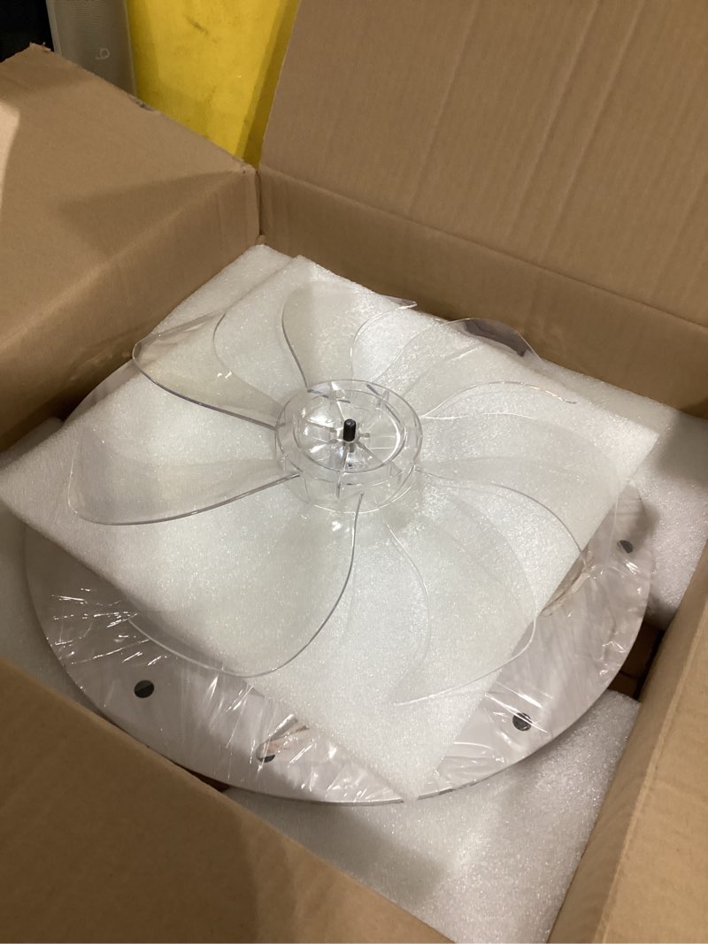 Condition photo showing As Is for Ceiling Fan with Lights Mute Fan 35.43",80W Light Dimmable, Color Temperature Adjustable, 6-Speed Low Profile Ceiling Fans, Timer, for Living Room, Bedroom, Office (White, 36in) White 36in