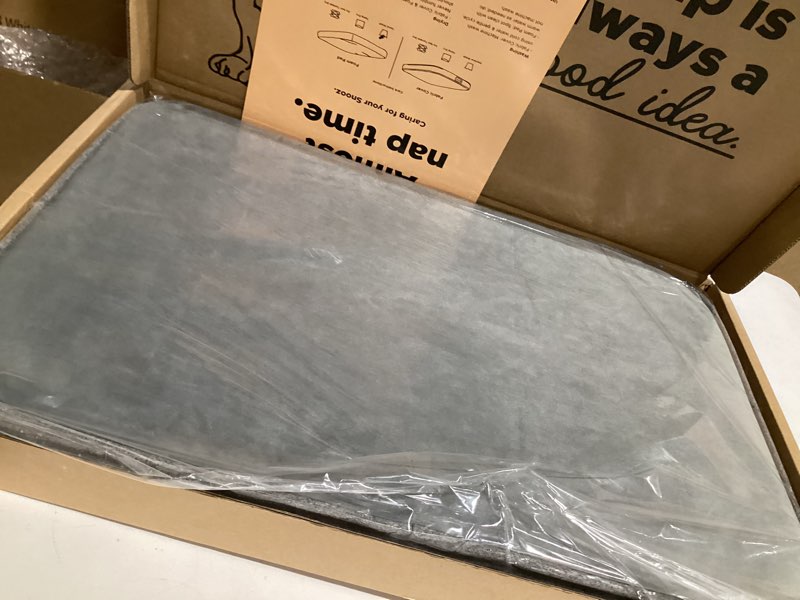 Condition photo showing Good Condition for diggs snooz memory foam dog bed - ideally sized revol dog crate pad - premium orthopedic pet bed for crate or home - grey, small