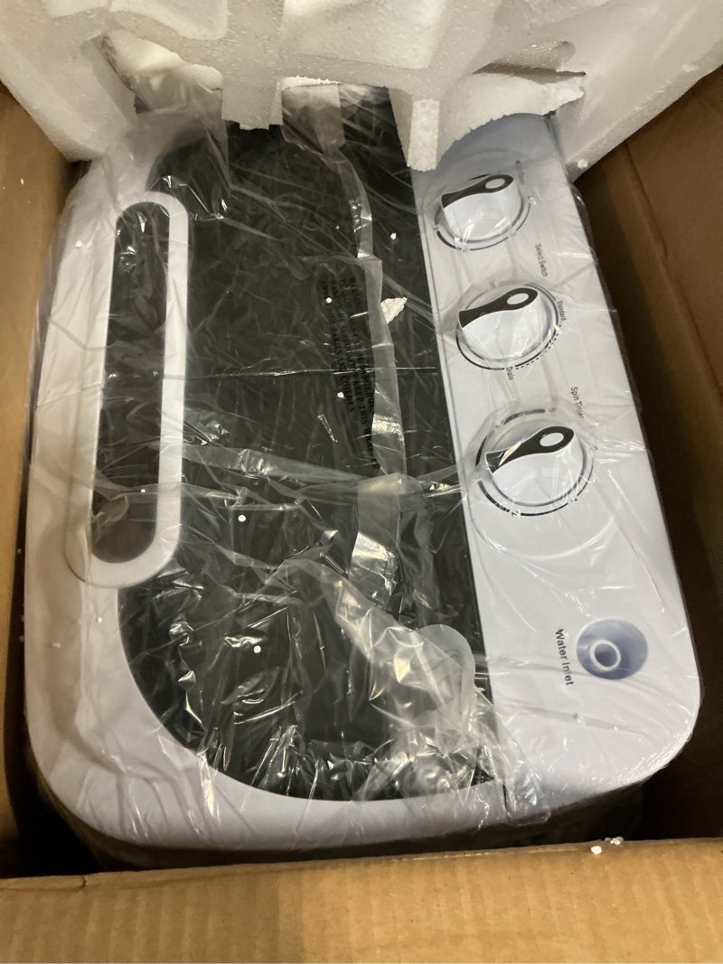 Condition photo showing Good Condition for euhomy portable dryer 1.5 cu. ft., 850w powerful clothes dryer with stainless steel drum and exhaust hose, dryer ideal for apartments, rvs, dorm rooms?white 1.5 cu.ft.